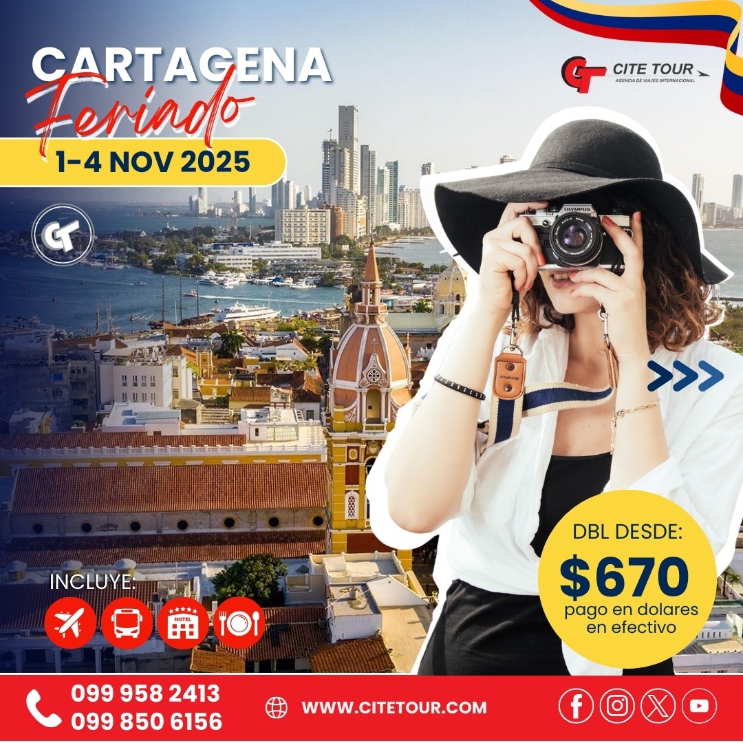 Cartagena Feriado Nov 1 al 4 - 2025